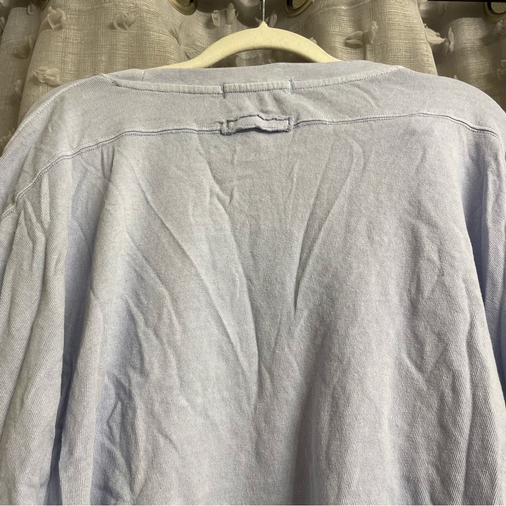 Free People We The Free Light Blue Oversized Crop Top - Picture 5 of 8